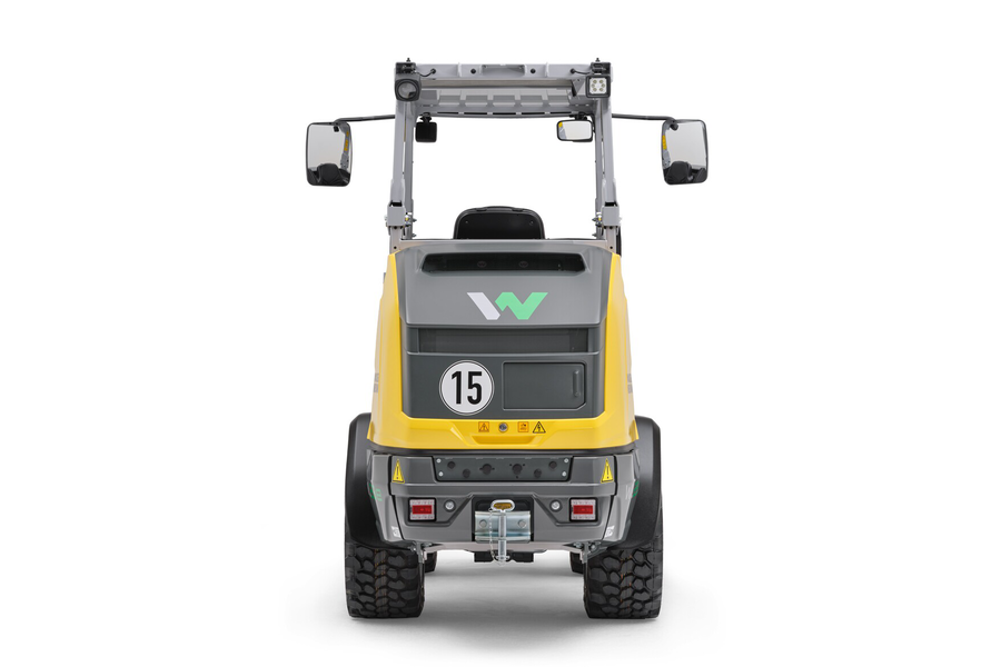 Wacker Neuson wheel loader WL28e with overhead guard, studio